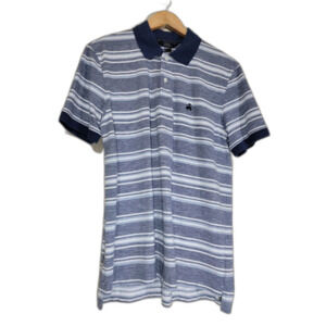 Brooks Brothers Striped Linen Polo Shirt - Medium